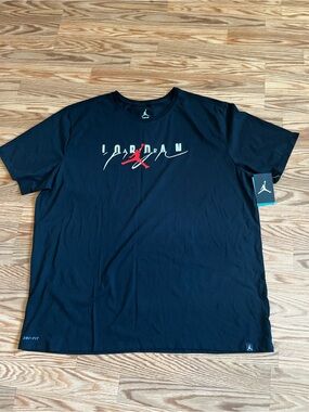 Jordan Jumpman / flight Logo Graphic Tee Men’s 3XL  Short Sleeve Black vintage